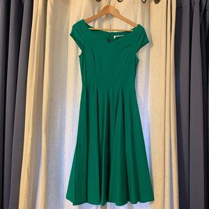Vintage Inspired Kelly Green Party Dress